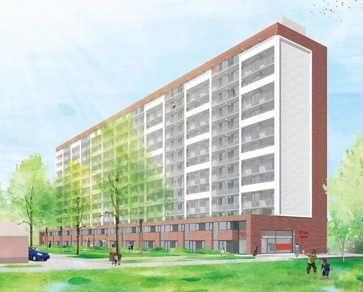 Ontwerptekening van de nieuwe Rudolf Garrelsflat