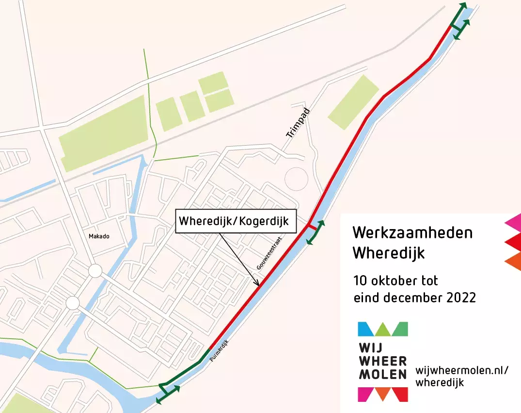 afgesloten gedeelte van de Wheredijk