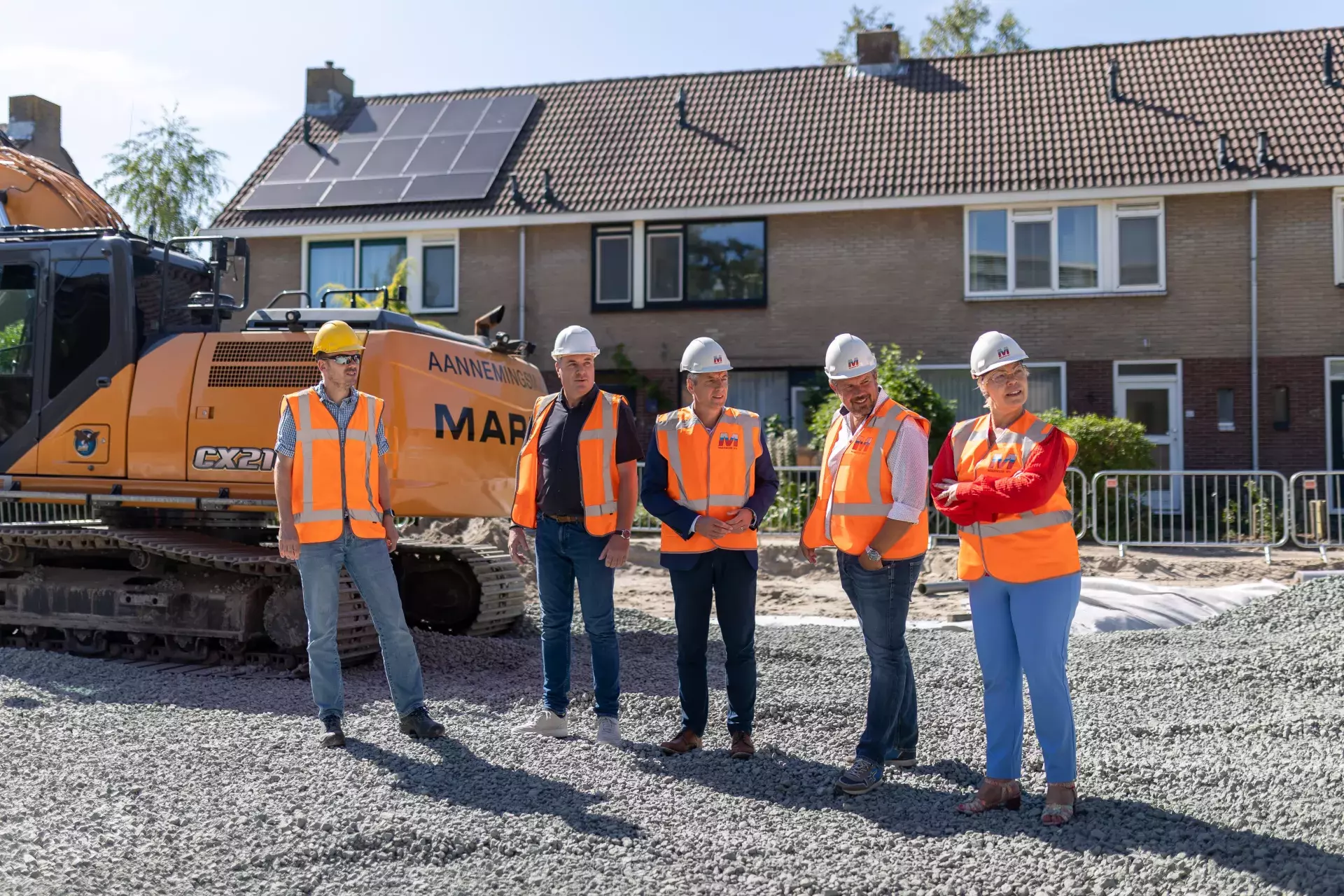 Bezoek wethouders rioleringswerk